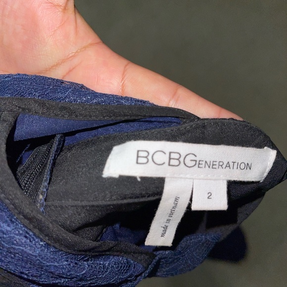 BCBGeneration blue and black floor length dress. Like new condition! - Picture 5 of 8